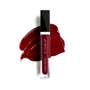 Sigma Beauty Satin Matte Liquid Lipstick in Belladonna